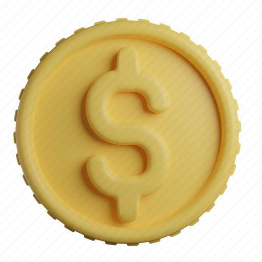 Coin, money, finance, currency, dollar, cash, business 3D illustration - Download on Iconfinder