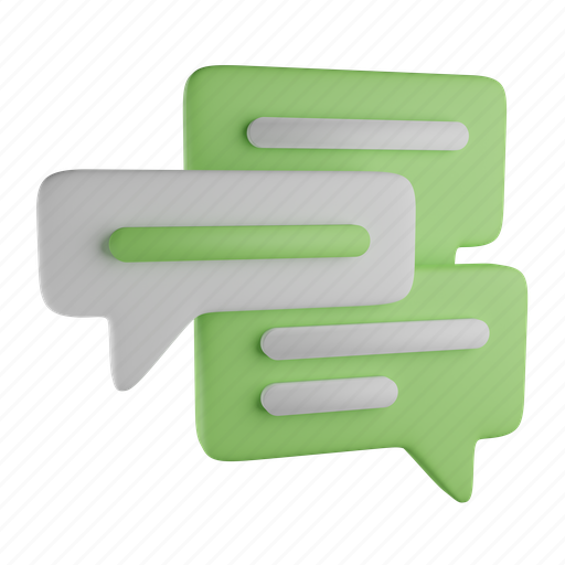 Conversation, chat, communication, message, mail, talk, bubble 3D illustration - Download on Iconfinder