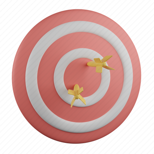 Target, goal, aim, focus, sucess, dartboard, arrow 3D illustration - Download on Iconfinder