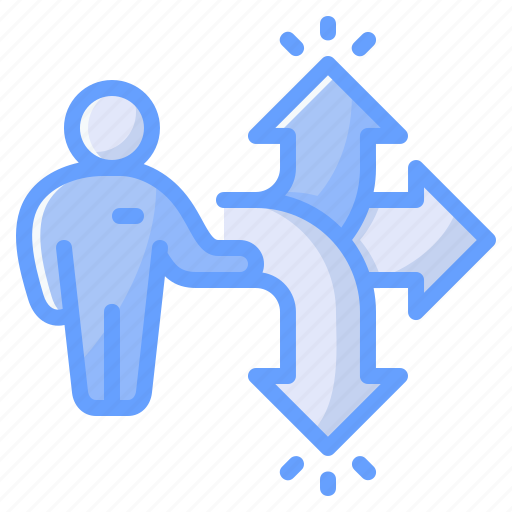 Choice, direction, arrow, employee, worker, businessman icon - Download on Iconfinder