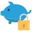 bank, lock, piggy, protect, secure 