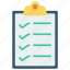 checklist, clipboard, document, survey, tasklist 