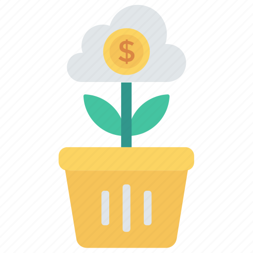 Cloud, database, growth, plant, server icon - Download on Iconfinder