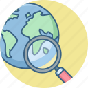 country, magnifier, find, location, map, search, world