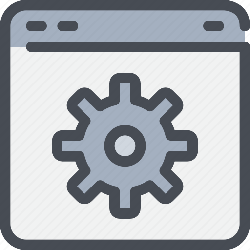 Browser, business, develop, gear, interface, process icon - Download on Iconfinder