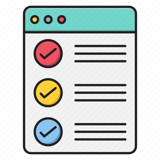 Browser, checklist, online, tasklist, webpage icon - Download on Iconfinder