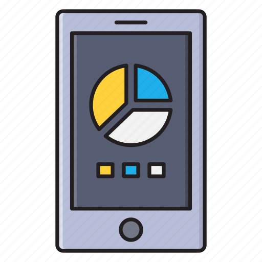 Chart, graph, mobile, phone, report icon - Download on Iconfinder