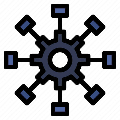 Business, cogwheel, collaboration, network, teamwork icon - Download on Iconfinder