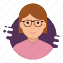 turtleneck, eyeglasses, avatar, woman