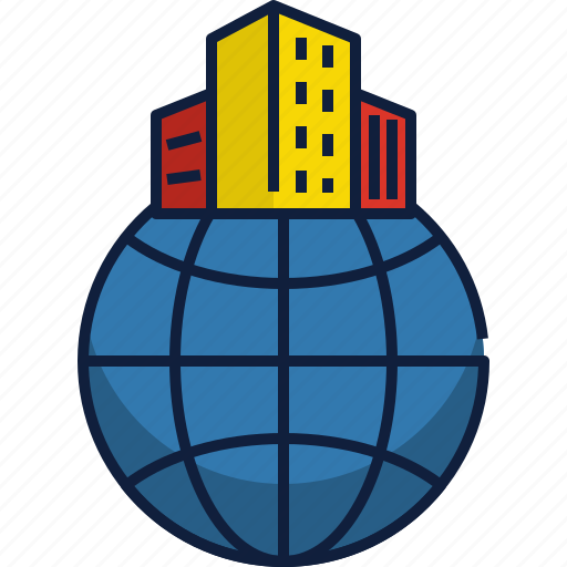 Company, multinational company, building, office, international, property, business icon - Download on Iconfinder