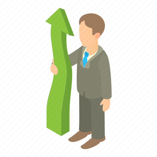 Arrow, business, businessman, cartoon, person, uccess, up icon - Download on Iconfinder