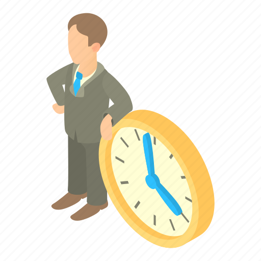 Business, businessman, cartoon, clock, man, person, time icon - Download on Iconfinder