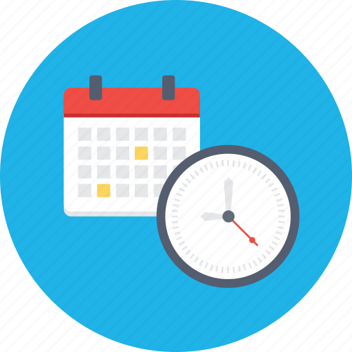 Appointment, calendar with clock, meeting, schedule, timetable icon - Download on Iconfinder