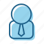 avatar, business, employee, person, tie, user, salesperson 