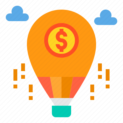 Balloon, business, finance, management, marketing, money, startup icon - Download on Iconfinder