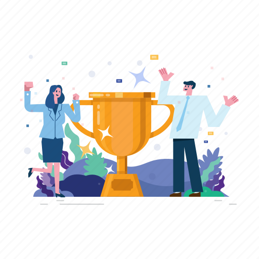 Trophy, business, achievement, winner, success, prize, award illustration - Download on Iconfinder