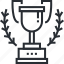 award, business, concept, lider, pixel icon, success, thin line 