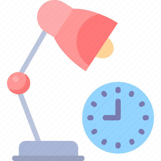 Clock, job, lamp, overtime, time, timeline, work icon - Download on Iconfinder