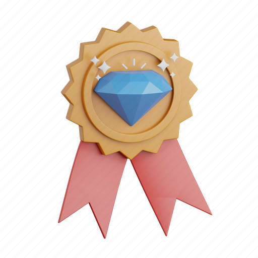 Quality, premium, badge, best, medal, certificate, guarantee 3D illustration - Download on Iconfinder