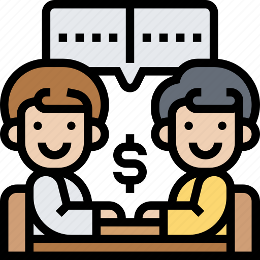 Negotiation, interest, discussion, bargaining, agreement icon - Download on Iconfinder