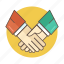 business, color, deal, hand, hand shake, outlined, partnership 