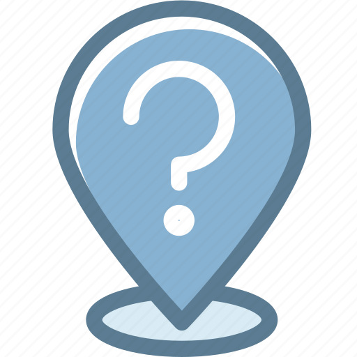 Address, business, location, logistics, pin, question, what's location icon - Download on Iconfinder