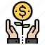 growth, money, hand, plant, coin, business, payment, dollar, cash 