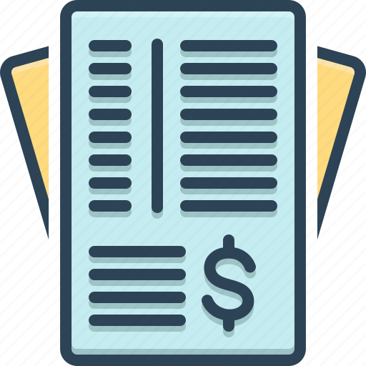 Document, invoice, invoice paper, legal, paper, paperwork, responsive icon - Download on Iconfinder
