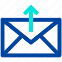 envelope, letter, mail, message, send, up arrow, upload