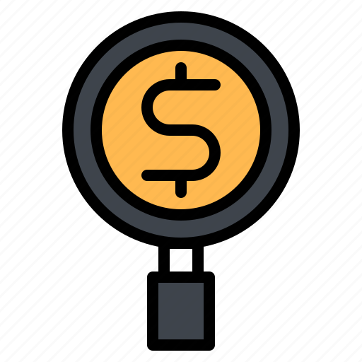 Glass, magnifying, money, search icon - Download on Iconfinder