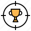 award, target, trophy, winner 