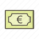 bank note, euro, money
