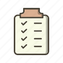 clip board, planning, checklist