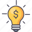 idea, money, power, bulb, business, finance, light 