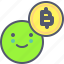 bitcoin, coin, crypto, face, happy, smile 