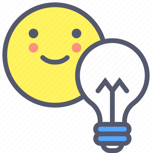 Face, happy, light, lightbulb, smile icon - Download on Iconfinder