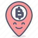 bitcoin, coin, crypto, gps, location, map