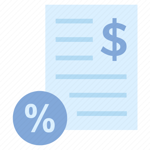 Business, business & finance, document, dollar, paper, percentage icon - Download on Iconfinder