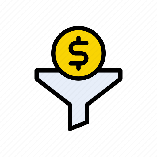 Dollar, filter, funnel, money, sort icon - Download on Iconfinder