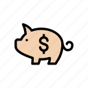 bank, currency, dollar, piggy, saving