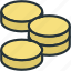 business, coin, finance, money, stack 