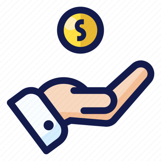 Bank, business, coin, finance, hand, money, payment icon - Download on Iconfinder