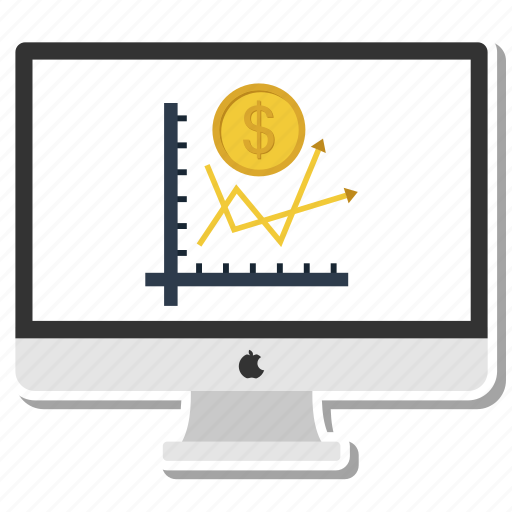 Apple, chart, coin, dollar, growth, monitor, pie icon - Download on Iconfinder