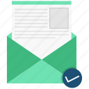 email, envelope, inbox, increment letter, letter, message, open