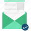email, envelope, inbox, increment letter, letter, message, open 