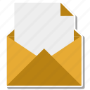 envelope, letter, mail, open, post