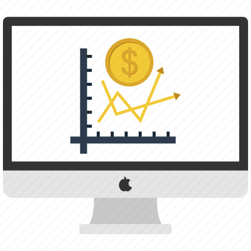 Apple, coin, dollar, growth, monitor, pie chart icon - Download on Iconfinder