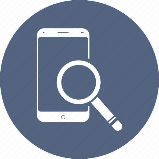 Magnifier, mobile, phone, search icon - Download on Iconfinder
