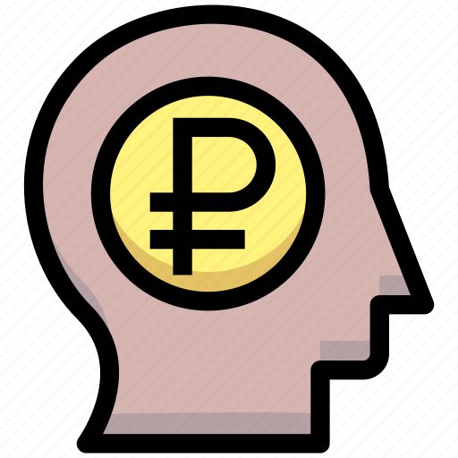 Brain, business, coin, financial, head, money, ruble icon - Download on Iconfinder
