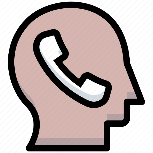 Brain, business, call service, contact, financial, head icon - Download on Iconfinder